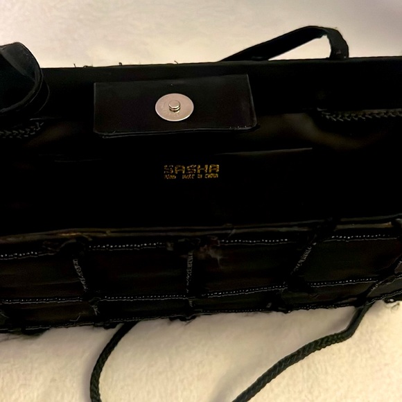 Sasha black silk beaded bag - Picture 2 of 2